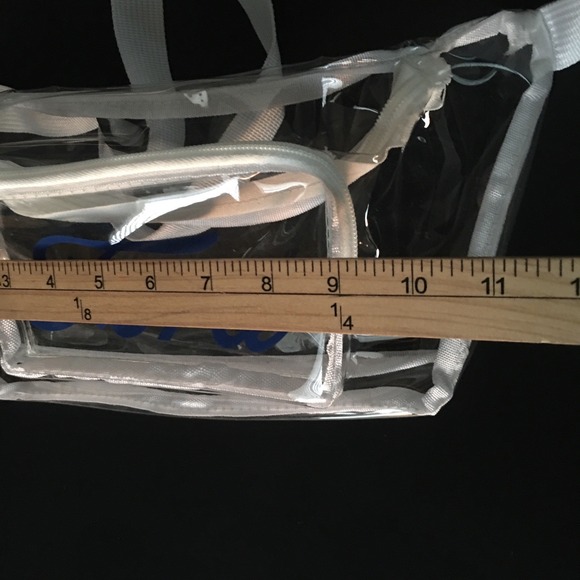 Ford Fanny Pack Clear Adjustable White Trim Blue Large Logo 90s Dadcore - Picture 7 of 11